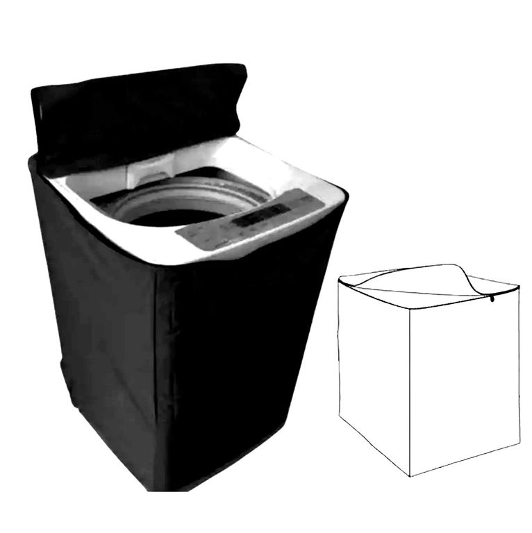 Funda Impermeable Gruesa de Lavadora 10.5 - 15Kg Negro