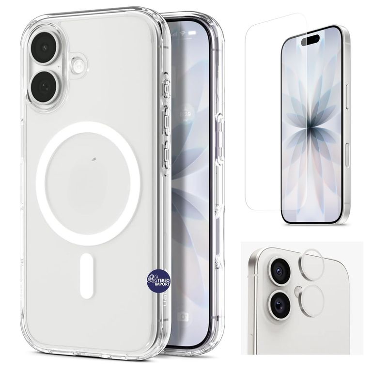 Funda Transparente Magsafe + Protector de Pantalla y Cámara para iPhone 17