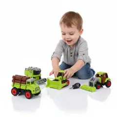 GENERICO - Set x4 Vehículos de Agricultura Juguete Didáctico Desarmable + Desarmador