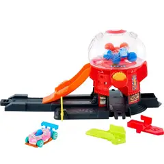 HOT WHEELS - Pista de carreras - Maquina de chicles con vehículo
