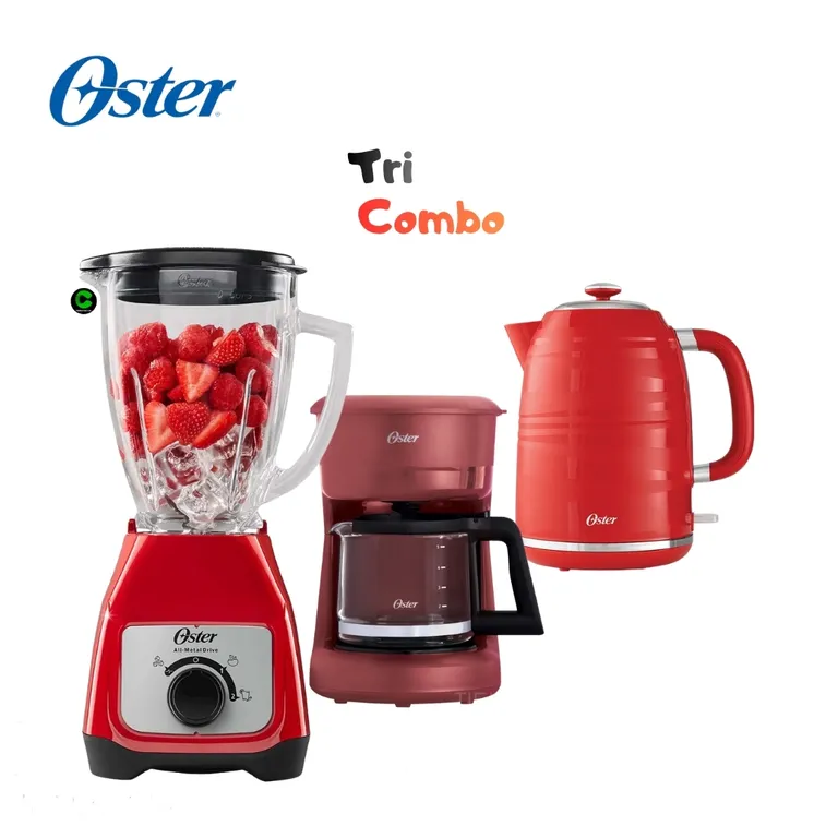 TriCombo Rojo Licuadora - Cafetera y Hervidor