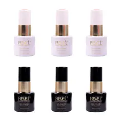 REVE'L PROFESSIONAL - PACK DE 6 ESMALTES GEL BLANCO Y NEGRO