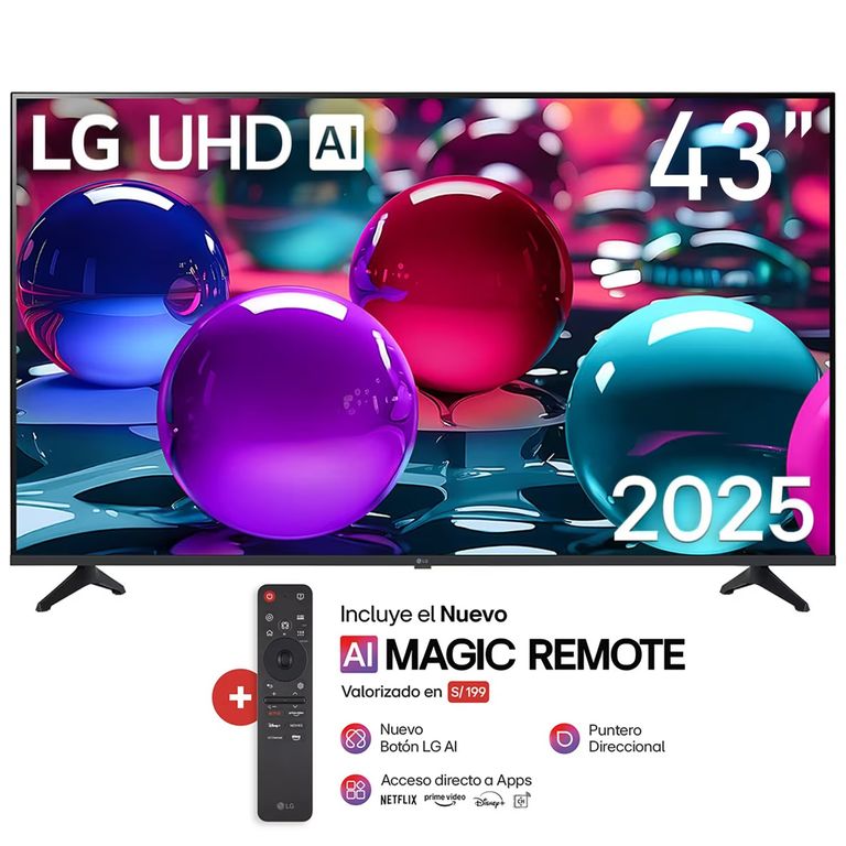 Televisor 43 4K UHD THINQ AI 43UA7300PSB + Magic Remote 2025