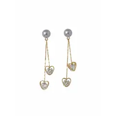 GENERICO - Aretes colgantes enchapado de plata 925