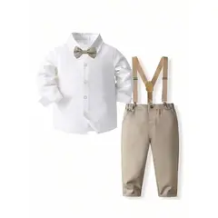 GENERICO - TRAJE DE NIÑO PANTALON + CAMISA +CORBATA MICHI Y TIRANTE