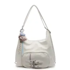 GENERICO - Cartera Hobo Blanca Double Buckle