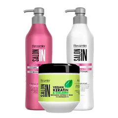 RECAMIER - Tripack Sin Sal Cabello Alisado 1lt Liss Control Salon In