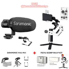 FEIYUTECH - Gimbal Estabilizador FEIYU SCORP Mini-P KIT para SmartPhonee + Micrófono SARAMONIC - Vmic Mini