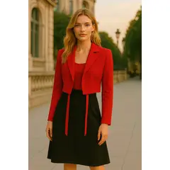 AMA OUTFITTERS - BLAZER CON TIRAS ESCOTE EN V