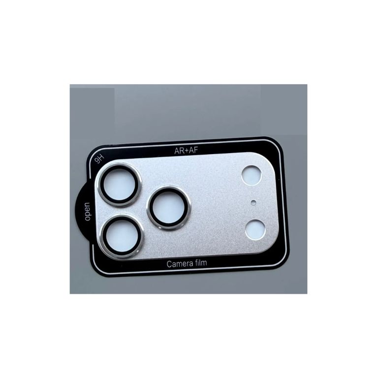 Protector de Cámara para IPH 17 pro AR + AF PLATEADO Metal completo