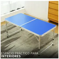 INSPIRA MARKET - Mesa Plegable Portatil Camping Mesa de Aluminio para Picnic Playa