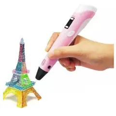 GENERICO - Lápiz 3D Impresión Rose LCD+3 Filamentos Regalo Navidad Genieka