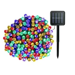 GENERICO - Tira de luces LED Solares 30 Metros 300L Multicolor