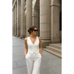 AMA OUTFITTERS - CHALECO SASTRERO CON BOTONES