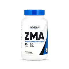 NUTRICOST - ZMA 90 capsulas - Zinc / Magnesio / Vitamina B6 / Zinc Monometionina Aspartato
