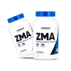 NUTRICOST - PACK X 02 - ZMA 90 capsulas - Zinc / Magnesio / Vitamina B6 / Zinc Monometionina Aspartato