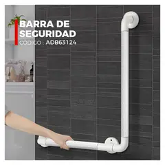GENERICO - Barra de Seguridad en L para Baño Acero Inoxidable y ABS ADB63124