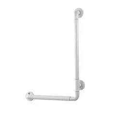 GENERICO - Barra de Seguridad en L para Baño Acero Inoxidable y ABS Blanco ADB63124