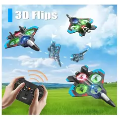 GENERICO - Avión Control Remoto Tipo Dron y Sensor Negro Espuma Bateria recargable