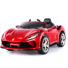 OEM - Carro Eléctrico Deportivo Rojo Estilo Ferrari F8 - Carro a Batería Para Niños
