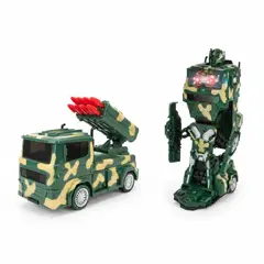 GENERICO - Juguete Transformer Figura Transformación Robot Camión Militar Lanza Cohete