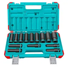 TOTAL TOOLS - Set de Dados Impacto Tubulares 12 10-27mm 14pcs Total