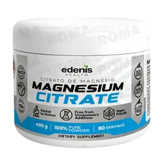 EDENIS HEALTH - CITRATO DE MAGNESIO 400G EN POLVO