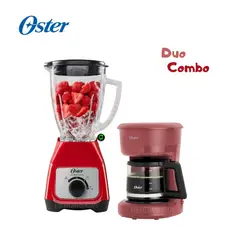 OSTER - Combo Rojo BLSTKAGRRD Licuadora y Cafetera BVSTDCS51R