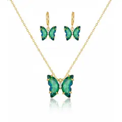 GENERICO - Collar de mariposa multicolor cristal