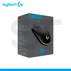 LOGITECH - MOUSE G203 LIGHSYNC GAMER RGB BLACK