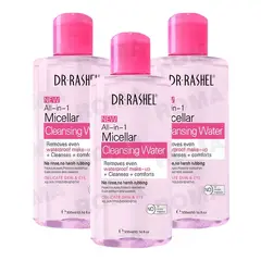 GENERICO - PACK 3 AGUA MICELAR LIMPIADOR ROSA 300ML DR RASHEL