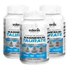 EDENIS HEALTH - PACK 3 TAURATO DE MAGNESIO 120 CÁPSULAS