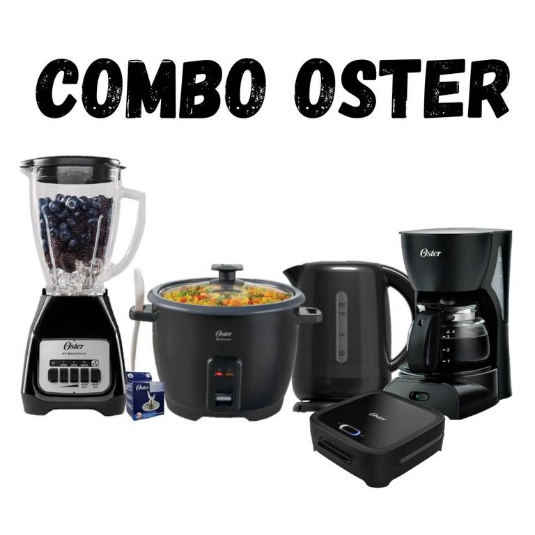 Combo Licuadora BLSTKAG-BPB +Olla Arrocera CKSTRCB10DFBLK +Hervidor + Sandwichera + Cafetera + Cuchilla