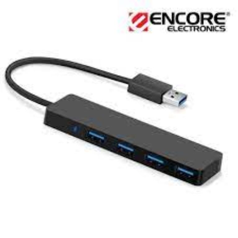 Hub USB 3.0 Encore EN-U3H430 4 Puertos Negro