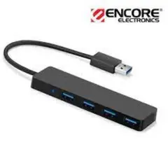 ENCORE ELECTRONICS - Hub USB 3.0 Encore EN-U3H430 4 Puertos Negro
