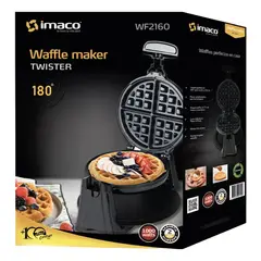 IMACO - Waflera Electrica De 4 Porciones Twister 800 W