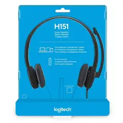LOGITECH - AUDIFONO CMICROF H151 STEREO BLACK