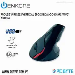 ENCORE ELECTRONICS - Mouse Wireless Vertical Ergonómico Encore ENMS-WV01 Netflix