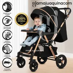 BABY - Coche Cuna Mango Reversible «LITTLE NANCY» con Bolso Black