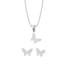 BALIQ - Set Collar y Aretes Butterflies en Plata 925