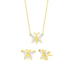 BALIQ - Set Collar y Aretes Goldensilver