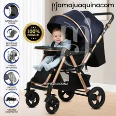 BABY - Coche Cuna Mango Reversible «LITTLE NANCY» con Bolso Blue