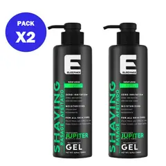 ELEGANCE - Pack x2 Gel de Afeitar Jupiter MintyCool 500 ml -
