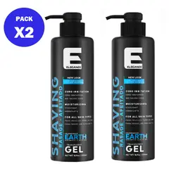 ELEGANCE - Pack x2 Gel de Afeitar Earth AquaticActive 500 ml -