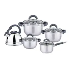 FACUSA - Juego de Ollas Minerva 10Piezas Gris-