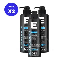 ELEGANCE - Pack x3 Gel de Afeitar Earth AquaticActive 500 ml -