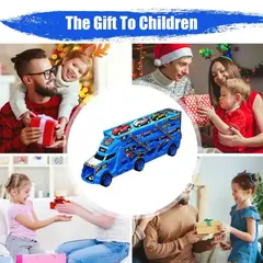 GENERICO - Camión con 2 Pistas + 6 Autos Catapulta Regalo Navidad Genieka