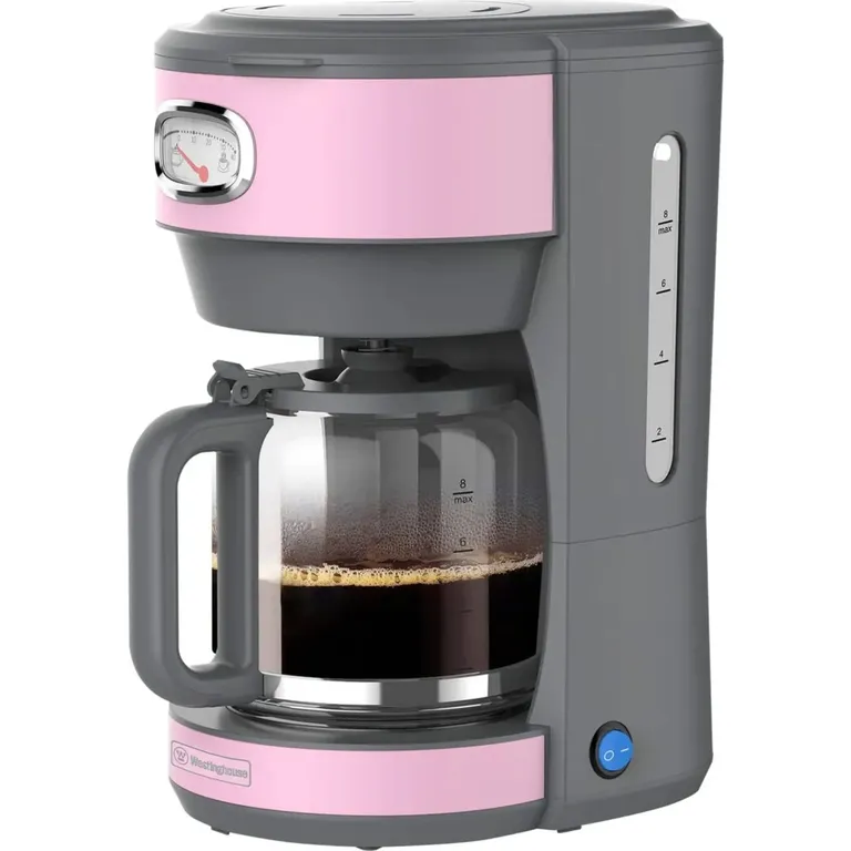 Cafetera eléctrica 10 tazas Retro WH rosado