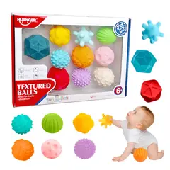 HUANGER - Set 10 Pelotas Multi Sensoriales Texturadas Para Bebé