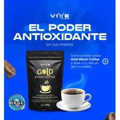 VIVE - CAFÉ GOLD BLACK - PODEROSO ANTIOXIDANTE 30 STICKS
